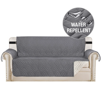 NEW Machine-Washable, Dryer-Safe, Water-Resistant, Non-Slip Furniture Protector Couch Cover With Side Pockets, Back Straps, & Packing Case
